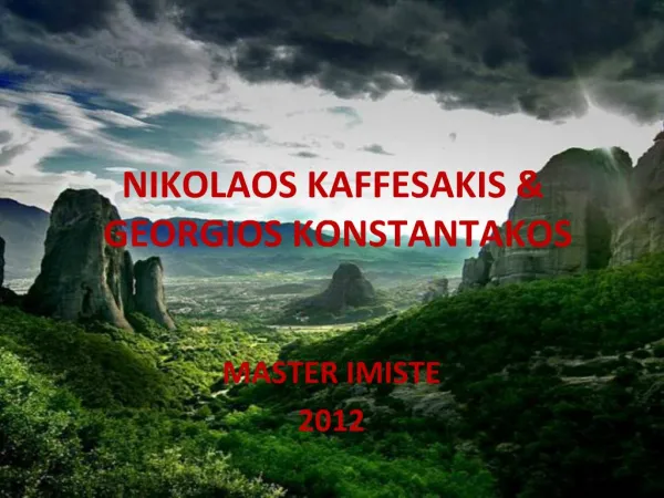 NIKOLAOS KAFFESAKIS GEORGIOS KONSTANTAKOS