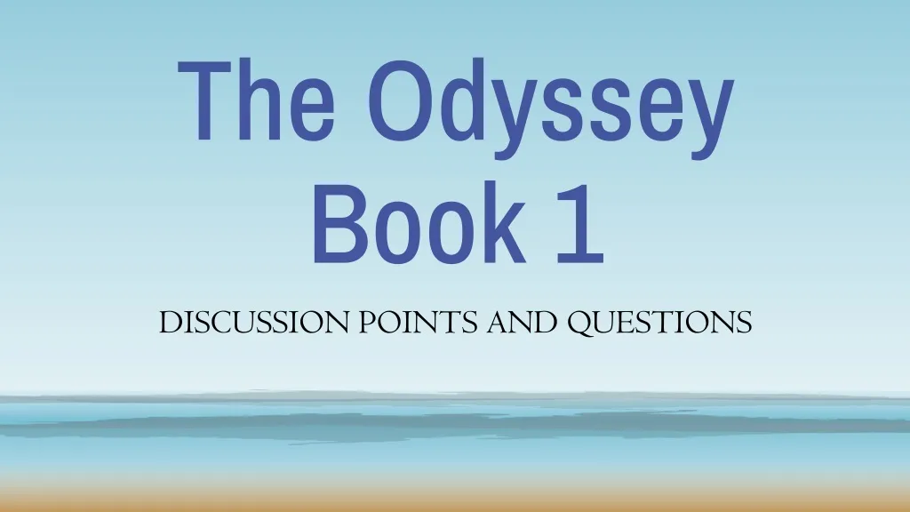 the odyssey book 1