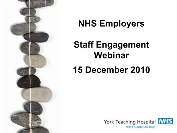 NHS Employers Staff Engagement Webinar 15 December 2010
