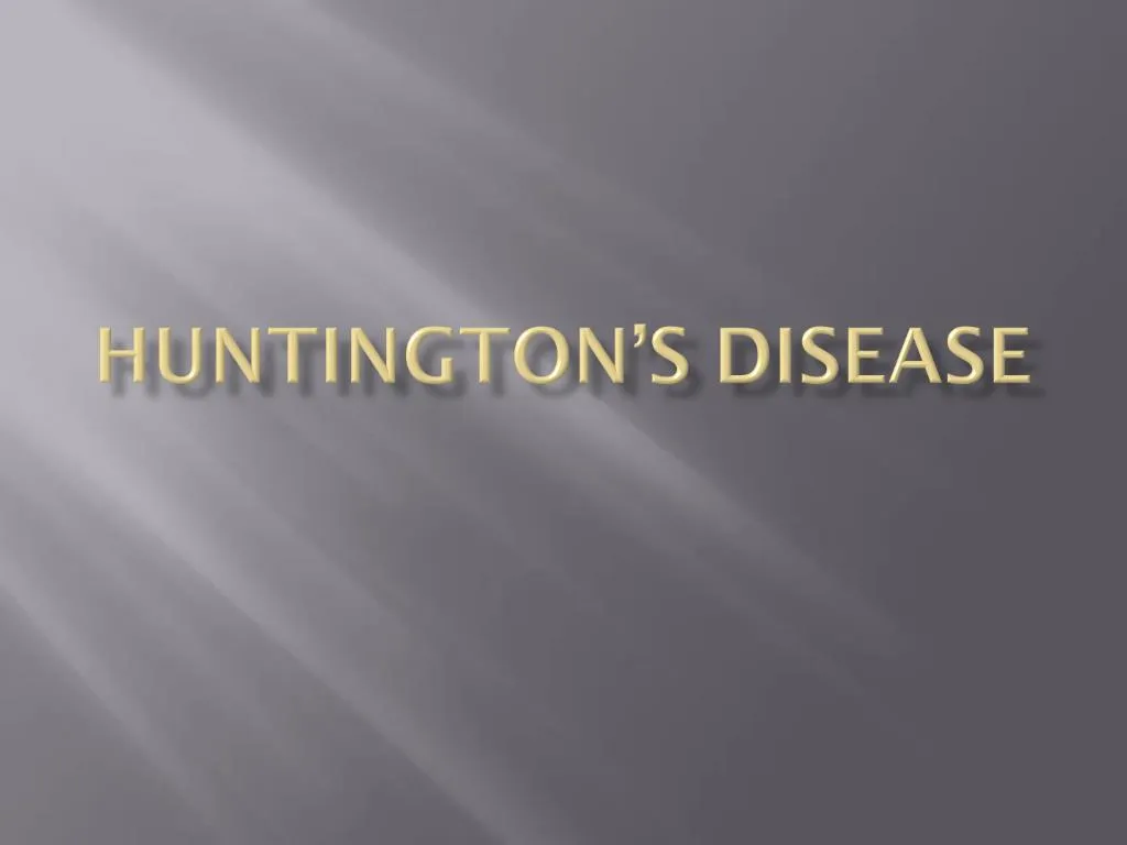 Ppt Huntington S Disease Powerpoint Presentation Free Download Id1040161 3669