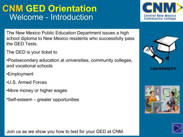 CNM GED Orientation