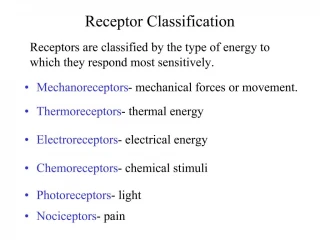 Receptor Classification - slide 1