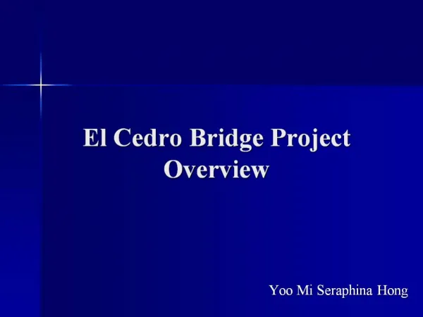 El Cedro Bridge Project Overview