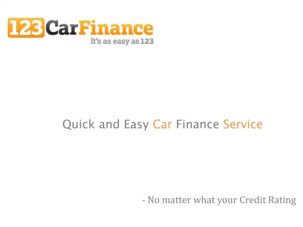 Quick and Easy Car Finance Service