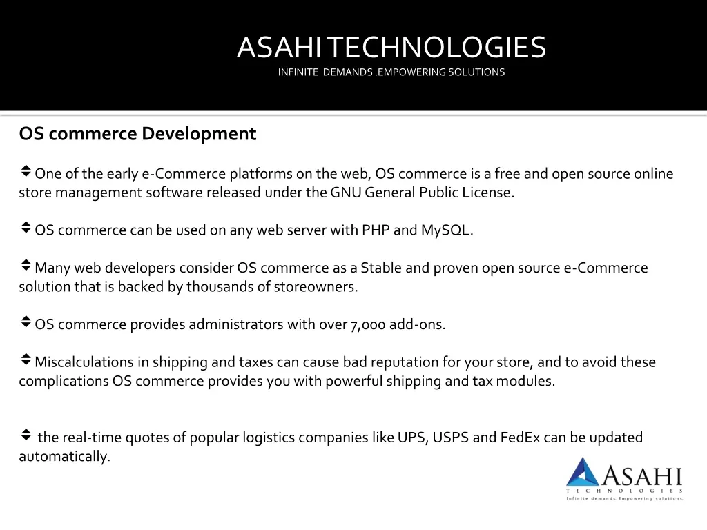 asahi technologies infinite demands empowering