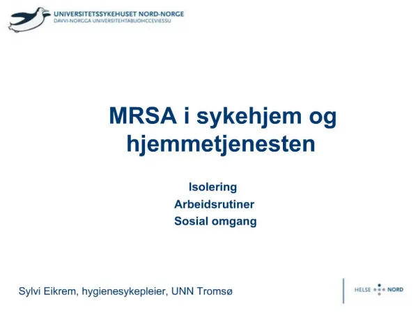 MRSA i sykehjem og hjemmetjenesten