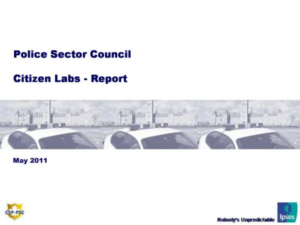 Police Sector Council Citizen Labs - Report