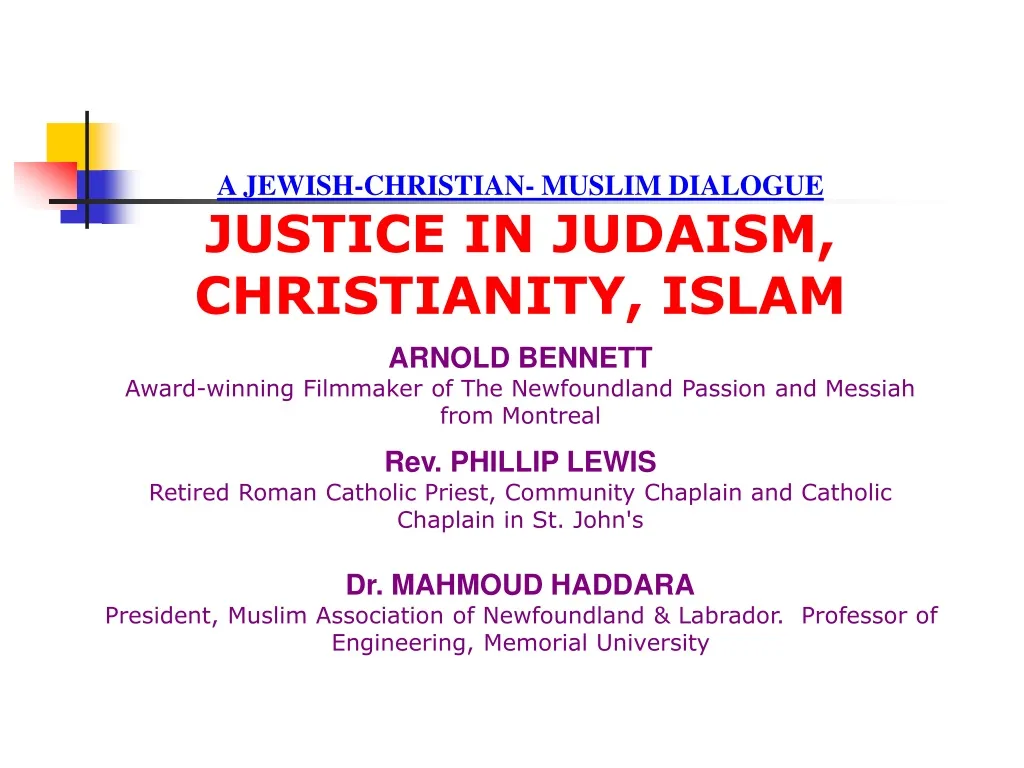 a jewish christian muslim dialogue justice
