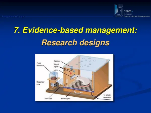 7 . Evidence -based management: Research designs