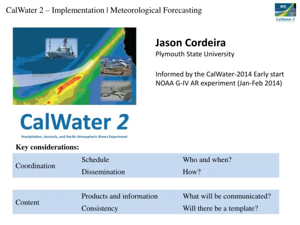 CalWater 2 – Implementation | Meteorological Forecasting