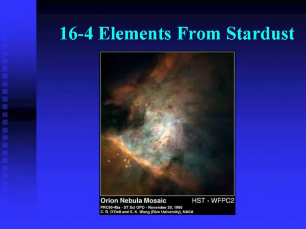 16-4 Elements From Stardust
