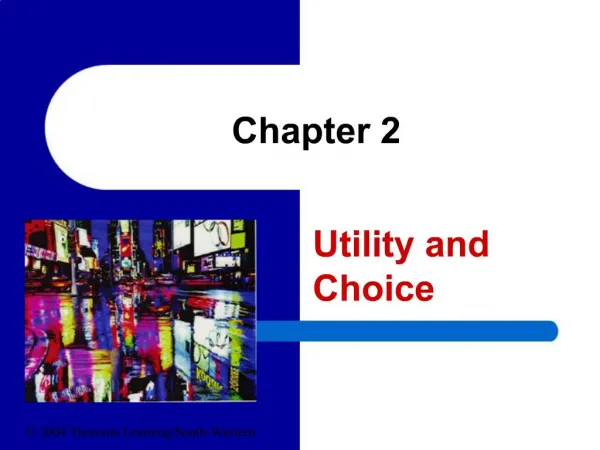 Utility and Choice