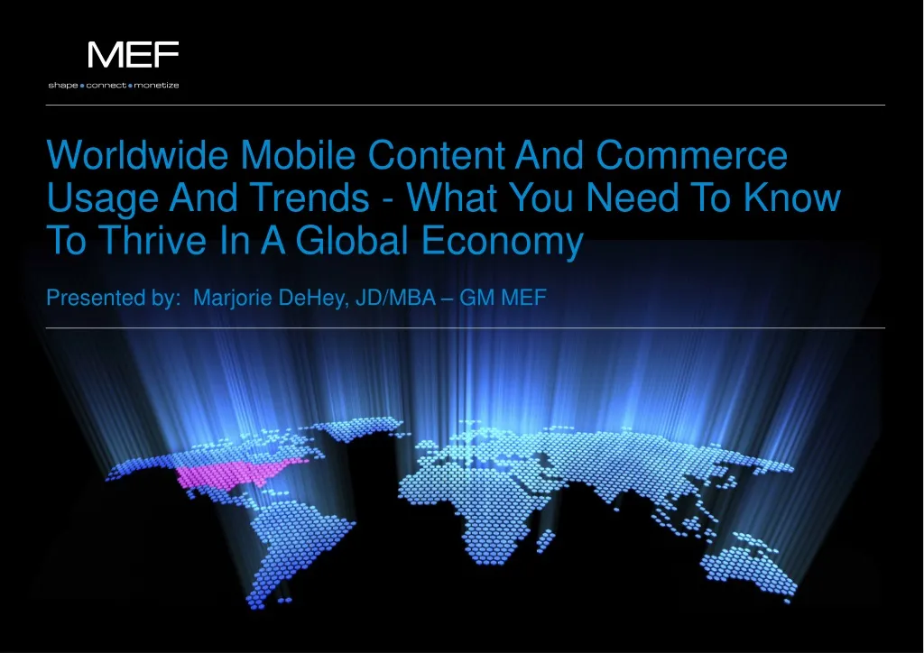 worldwide mobile content and commerce usage