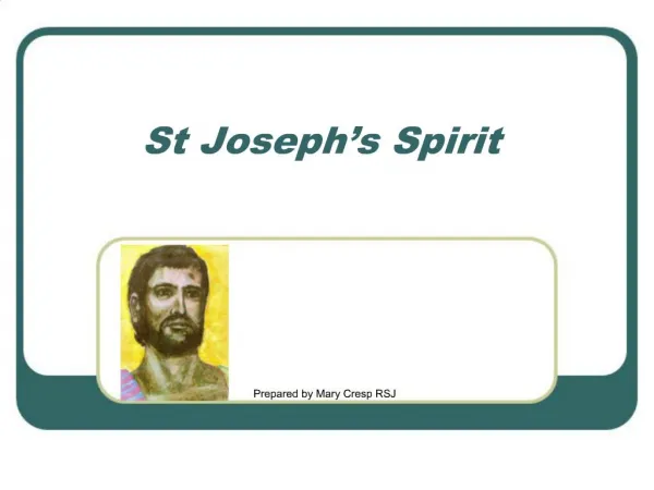 St Joseph s Spirit