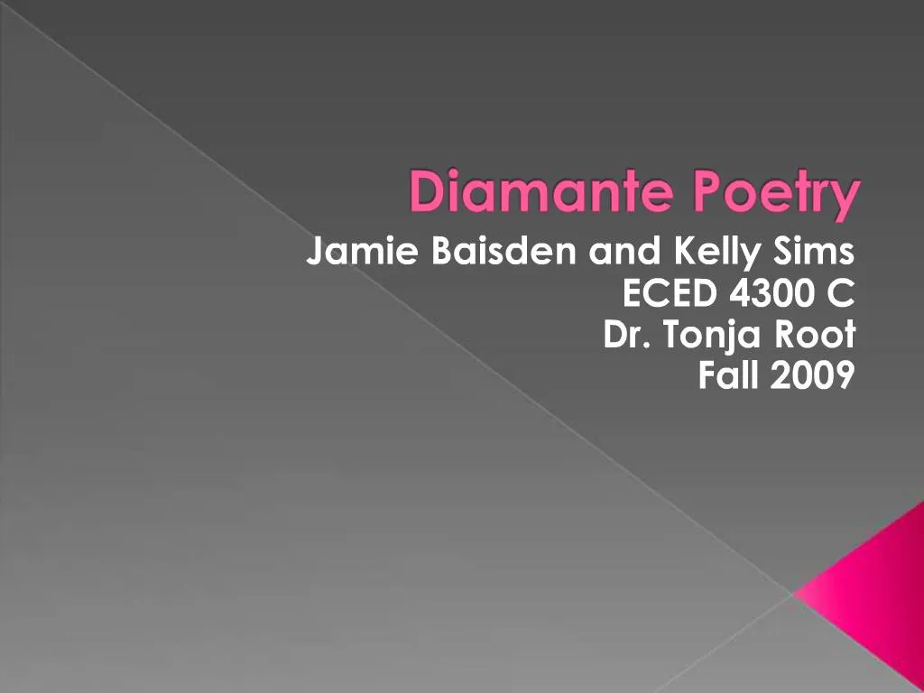 Ppt Diamante Poetry Powerpoint Presentation Free Download Id1042239