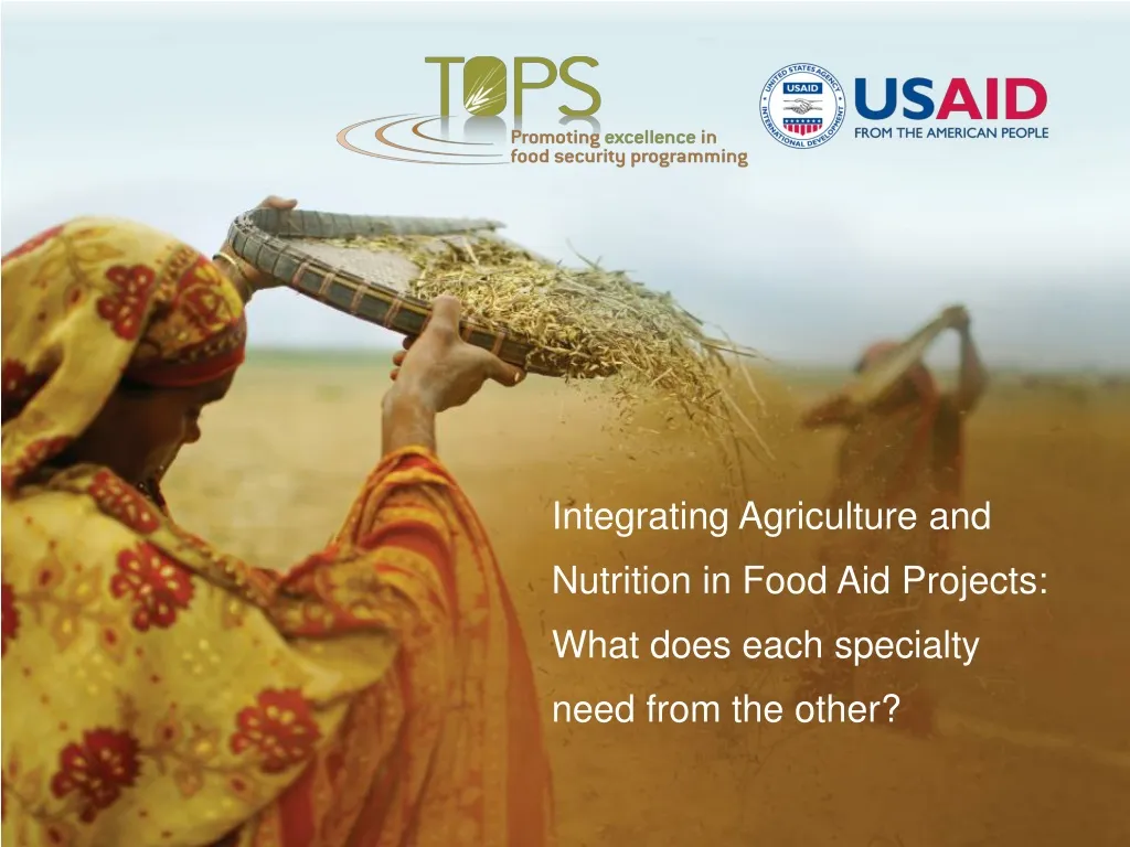 integrating agriculture and nutrition in food