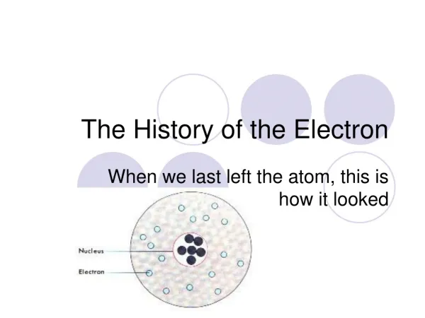 The History of the Electron