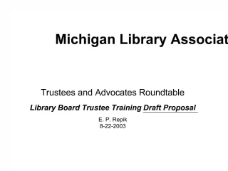 Michigan Library Association - slide 1