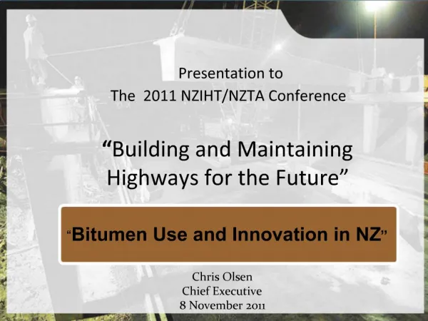 Presentation to The 2011 NZIHT