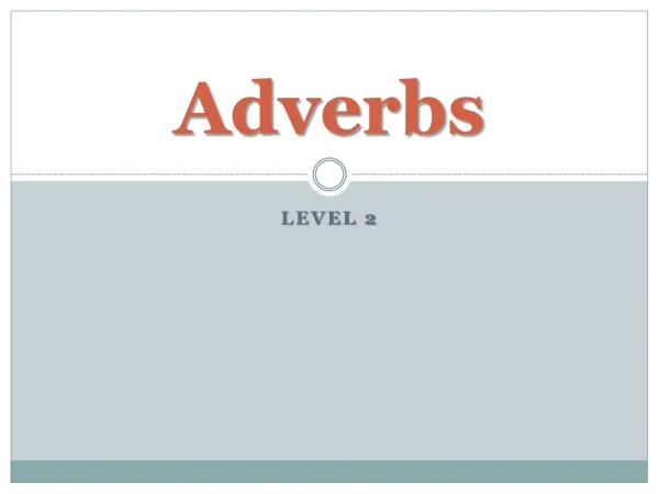 Adverbs