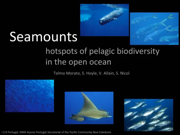 Seamounts hotspots of pelagic biodiversity in the open ocean