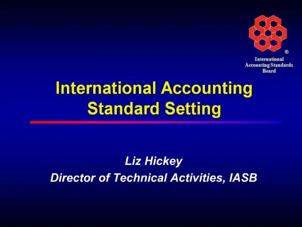 International Accounting Standard Setting