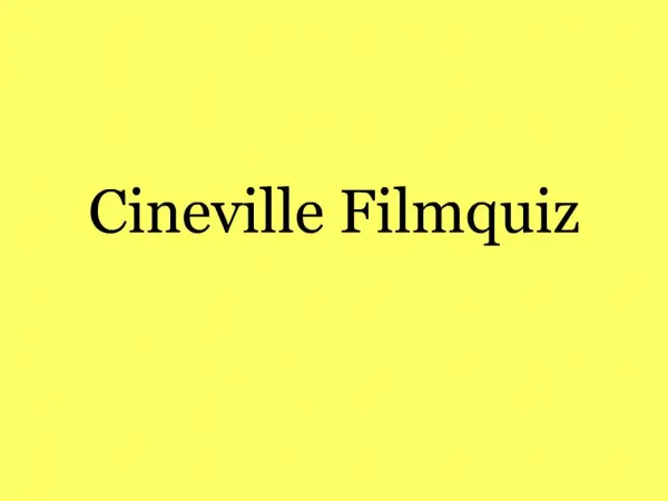 Cineville Filmquiz