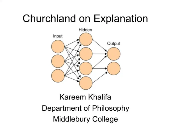 Churchland on Explanation
