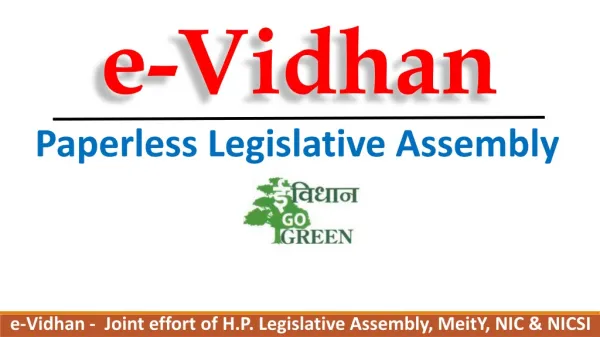 Paperless Legislative Assembly