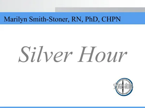 Marilyn Smith-Stoner, RN, PhD, CHPN