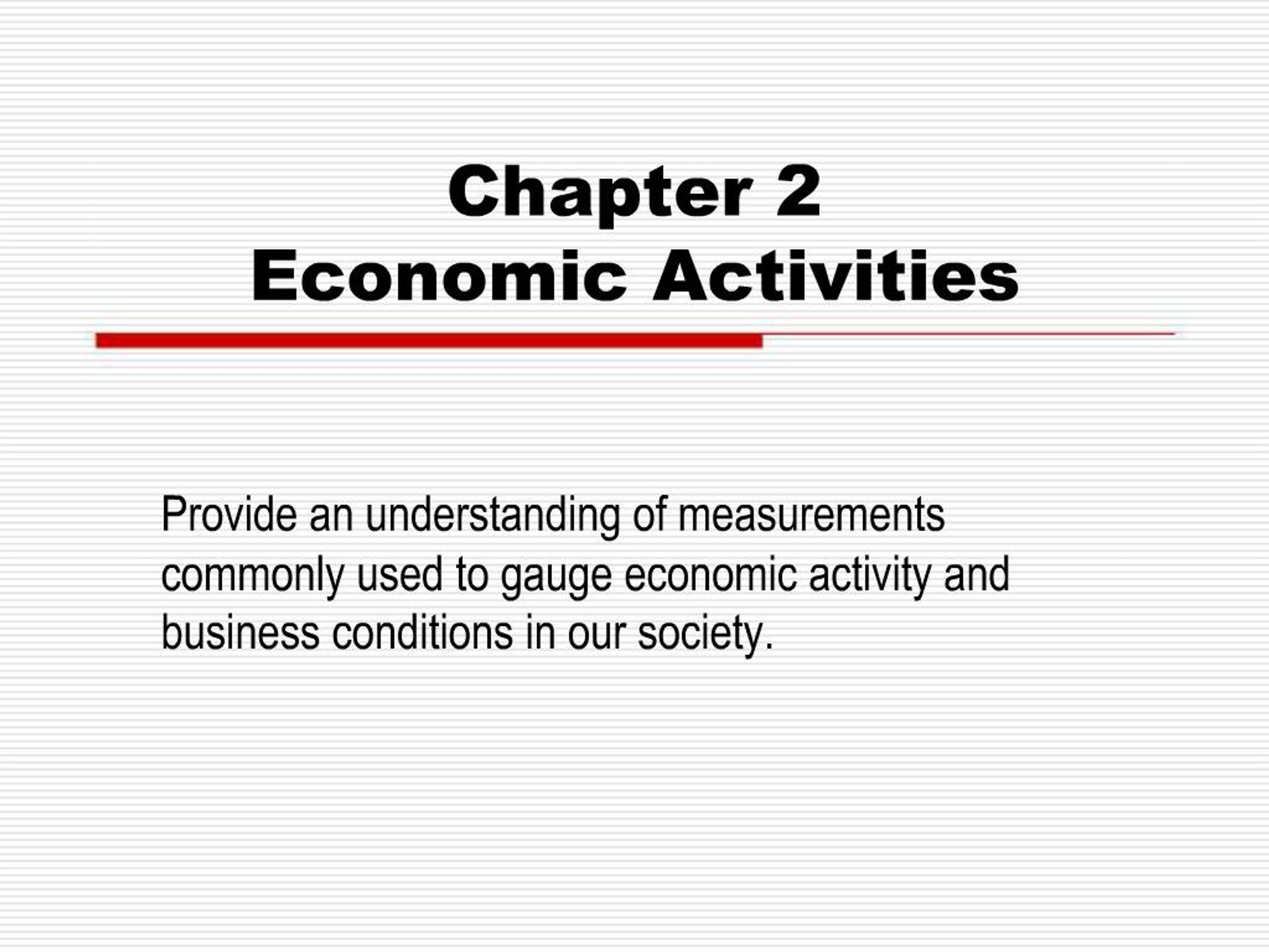 PPT - Chapter 2 Economic Activities PowerPoint Presentation, free ...