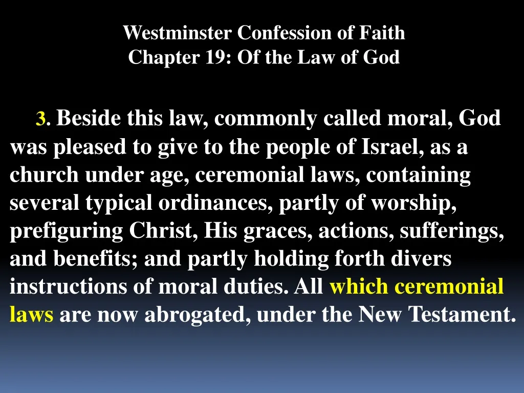 westminster confession of faith chapter