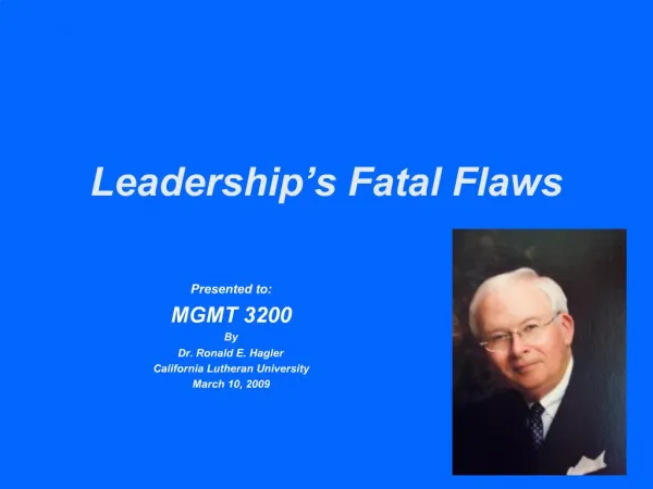 Leadership s Fatal Flaws