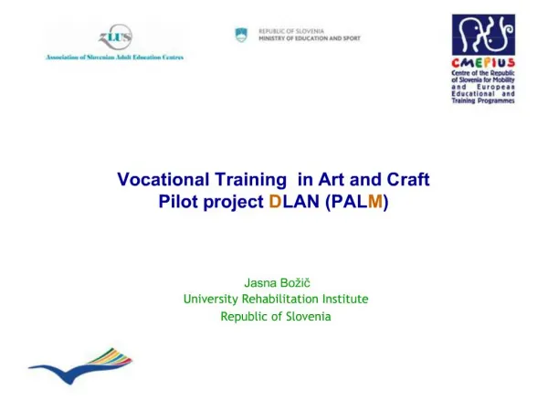 Vocational Training in Art and Craft Pilot project DLAN PALM