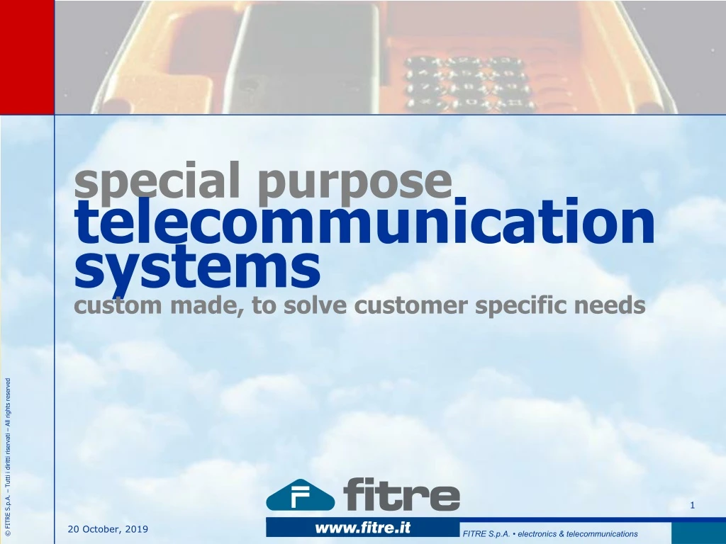 special purpose telecommunication systems custom