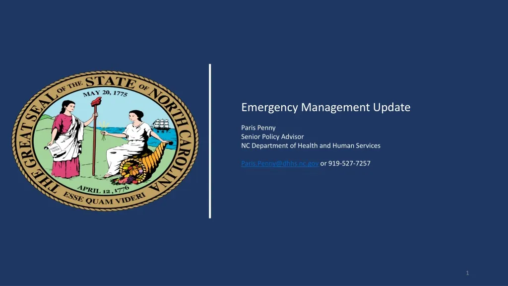 emergency management update paris penny senior