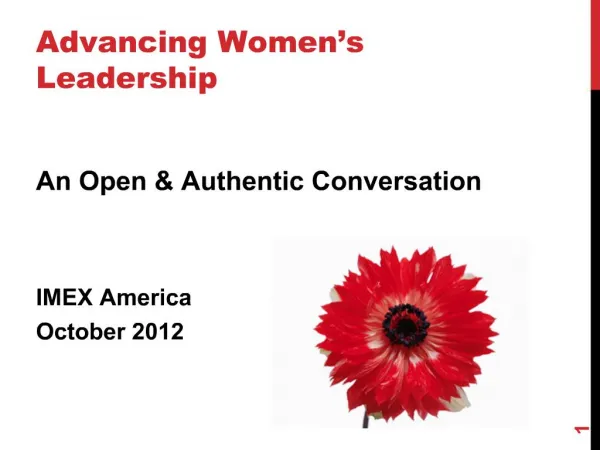 Advancing Women s Leadership
