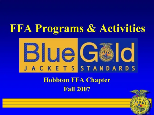 FFA Programs Activities