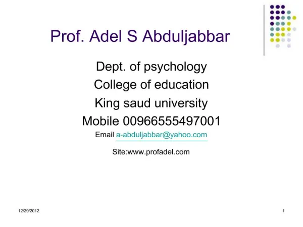 Prof. Adel S Abduljabbar