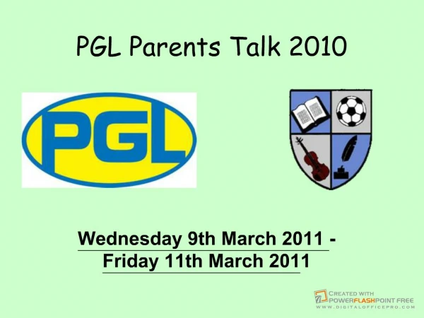 PGL Parents Talk 2010