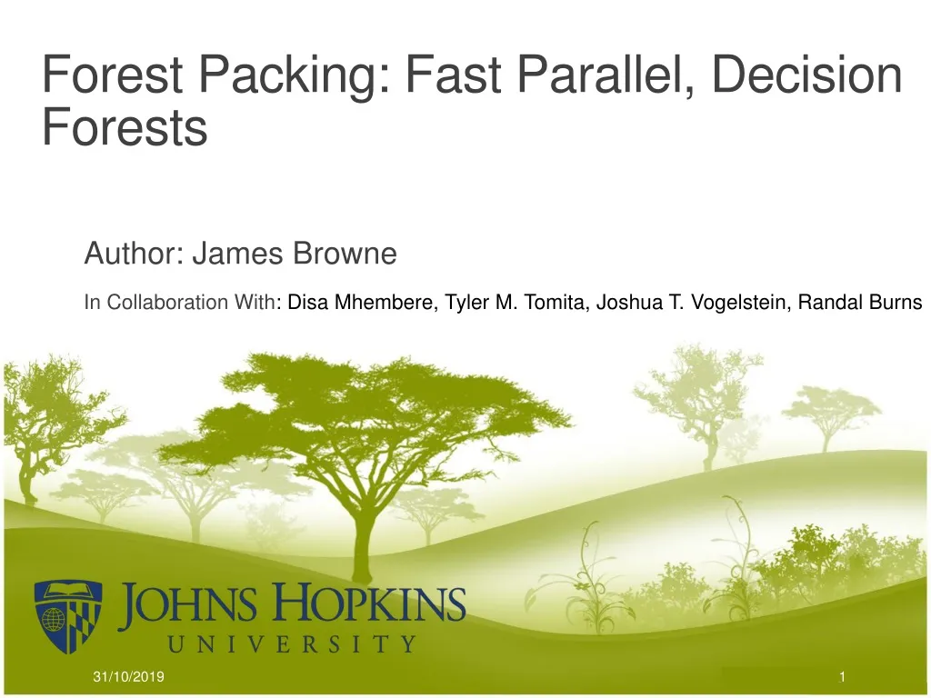 forest packing fast parallel decision forests