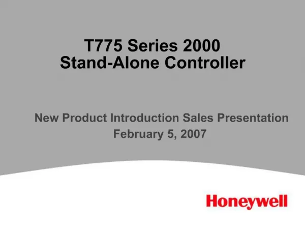 T775 Series 2000 Stand-Alone Controller