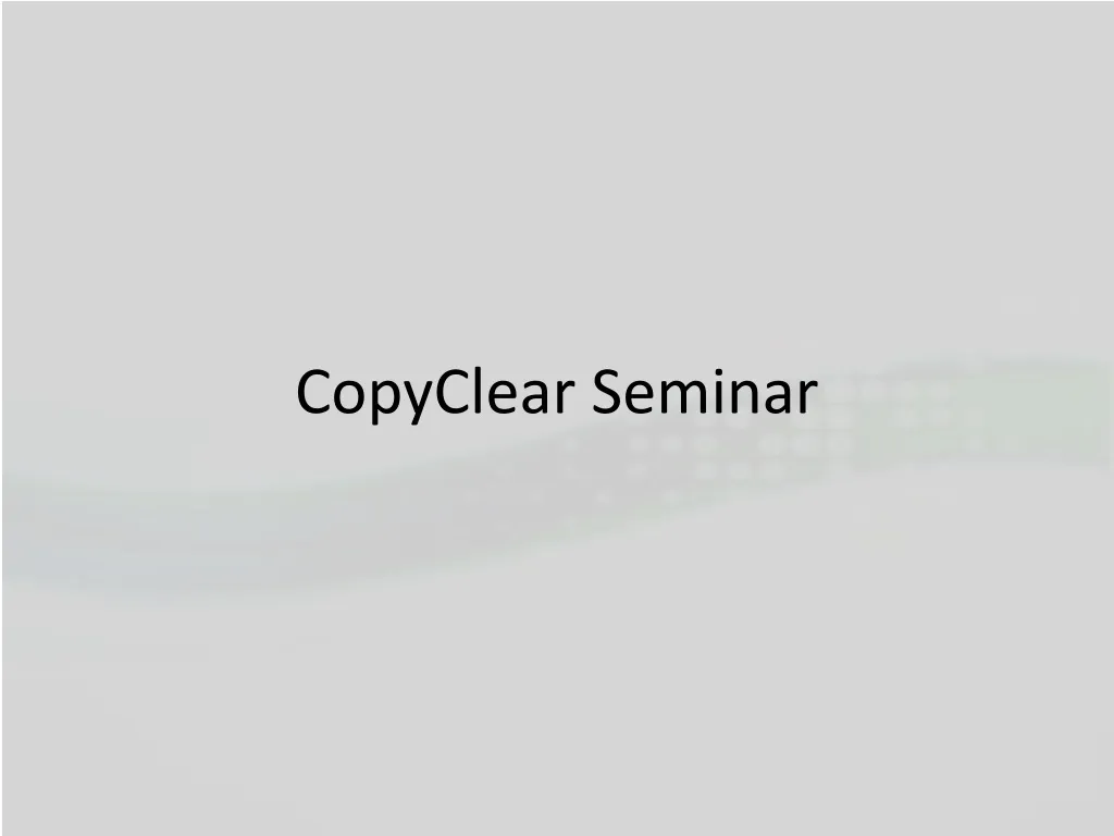 copyclear seminar