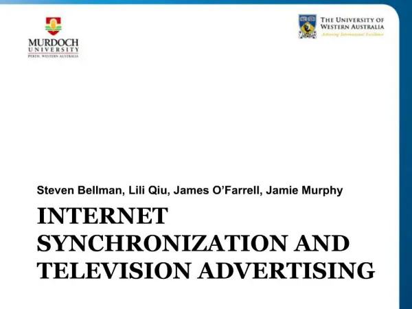 INTERNET SYNCHRONIZATION AND TELEVISION ADVERTISING