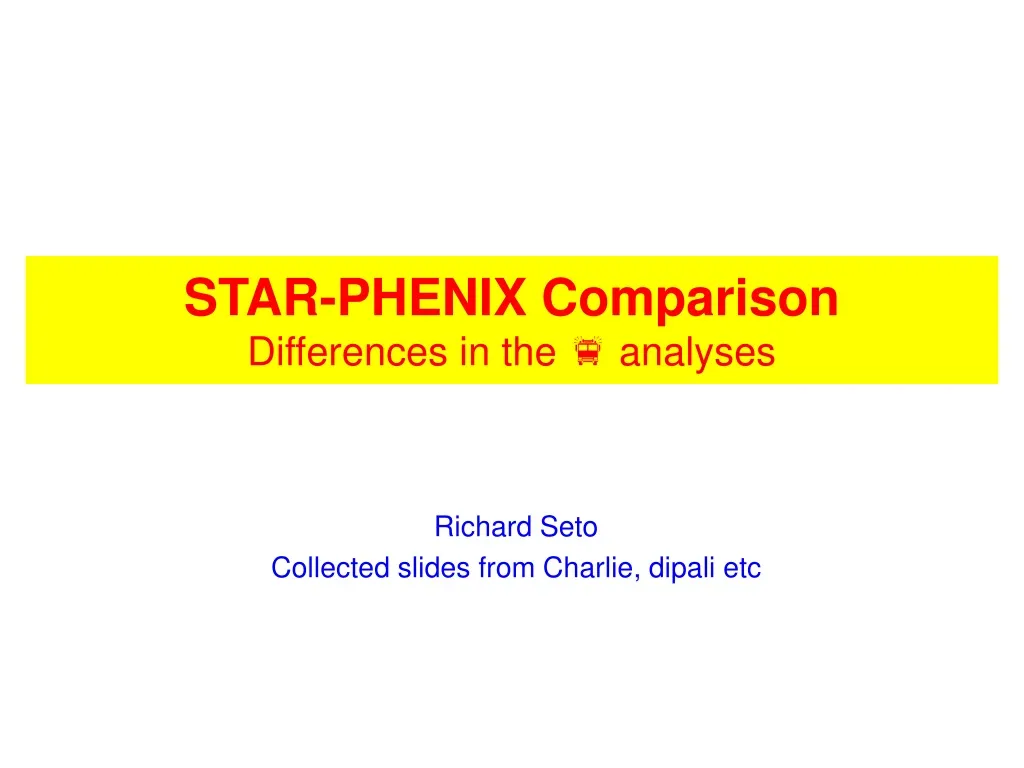star phenix comparison differences in the f analyses