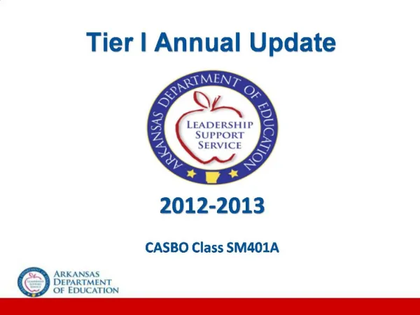 Tier I Annual Update