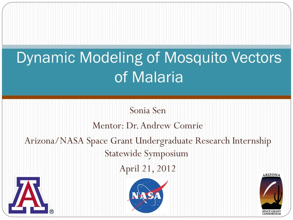 dynamic modeling of mosquito vectors of malaria
