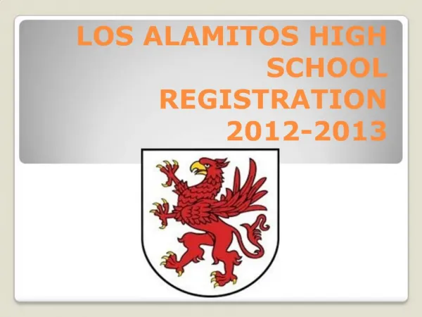 LOS ALAMITOS HIGH SCHOOL REGISTRATION 2012-2013