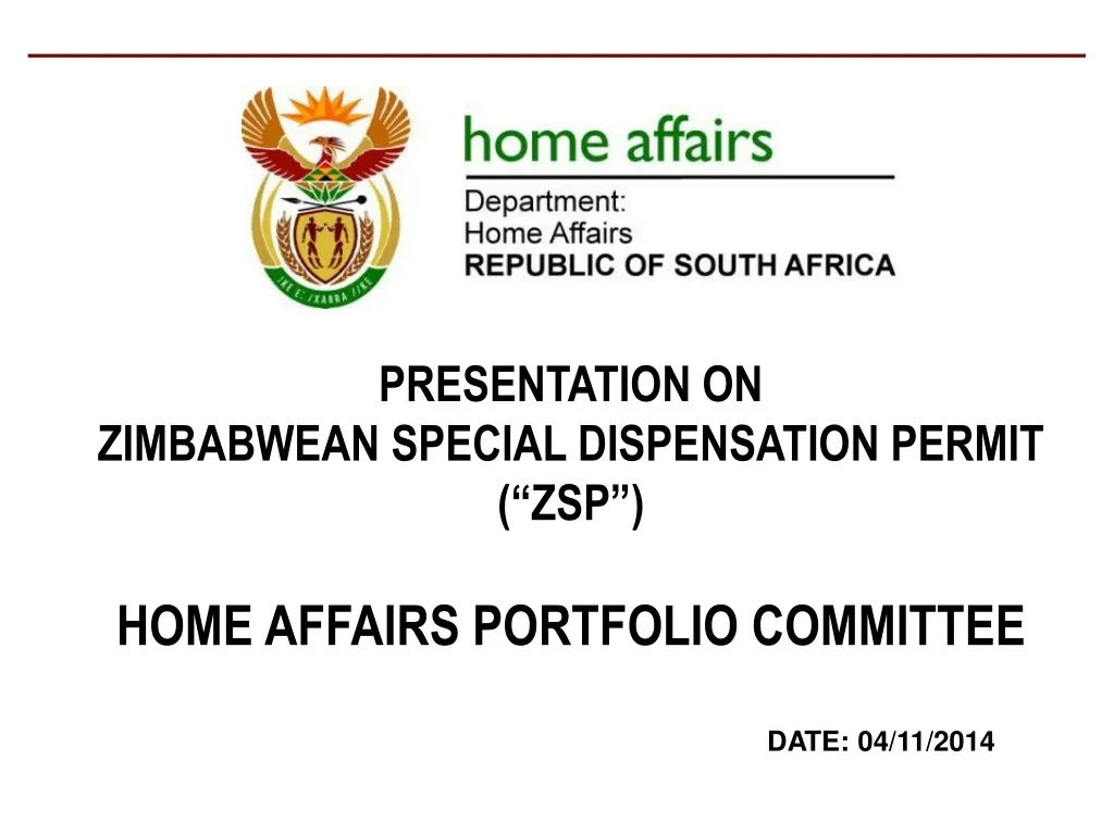 presentation on zimbabwean special dispensation