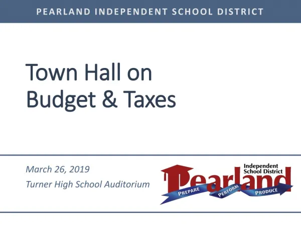 Town Hall on Budget &amp; Taxes